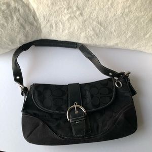 Black monogram mini baguette bag